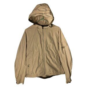 Columbia Womens Jacket Large Long Sleeve Beige Hooded Lightweight Outdoors